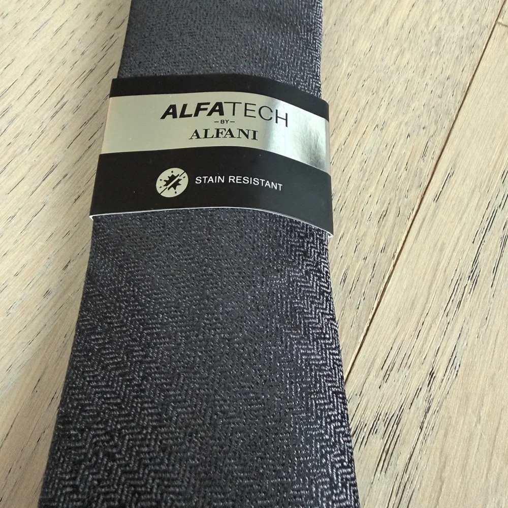 NWT Alfatech by Alfani Men's Black Ramsey Solid Tie